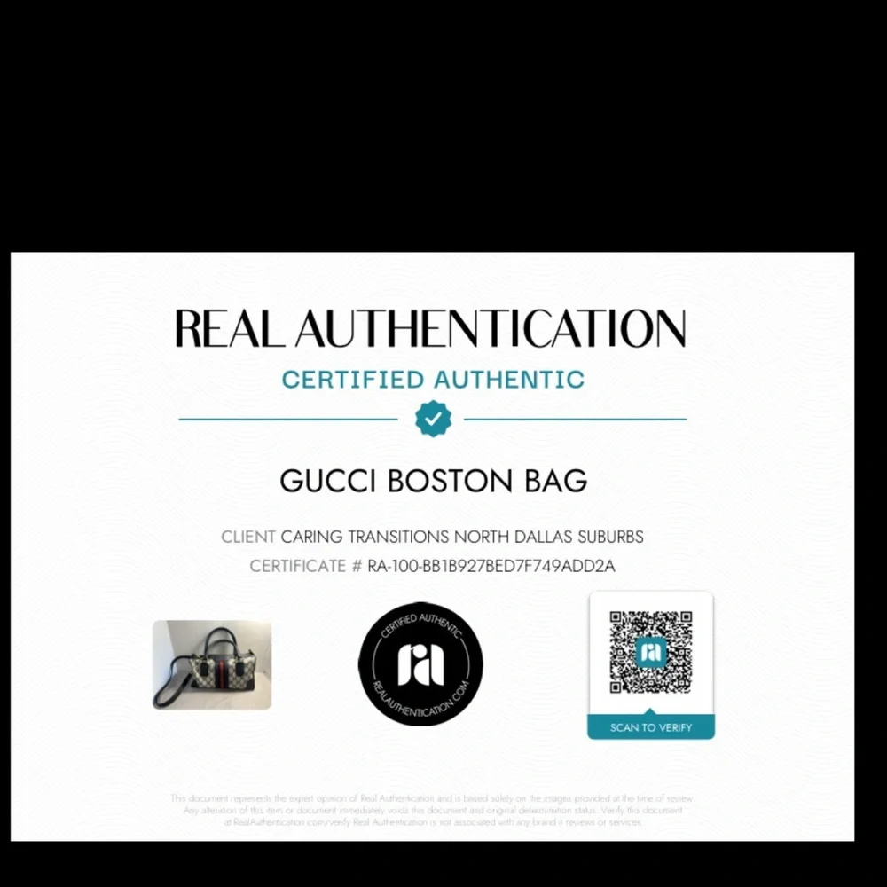 Gucci Black and Cream Satchel with Leather Trim - Picture 10 of 10
